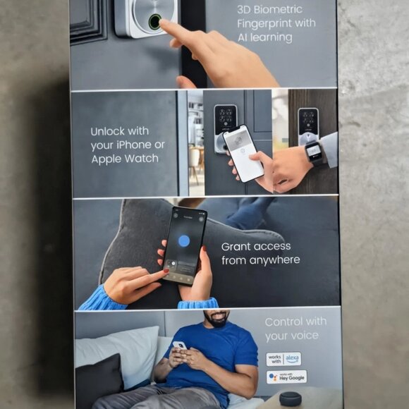 Lockly Pro Zeno Series Deadbolt WiFi Smart Lock Home Key Fingerprint Siri/Alexa - Picture 2 of 14